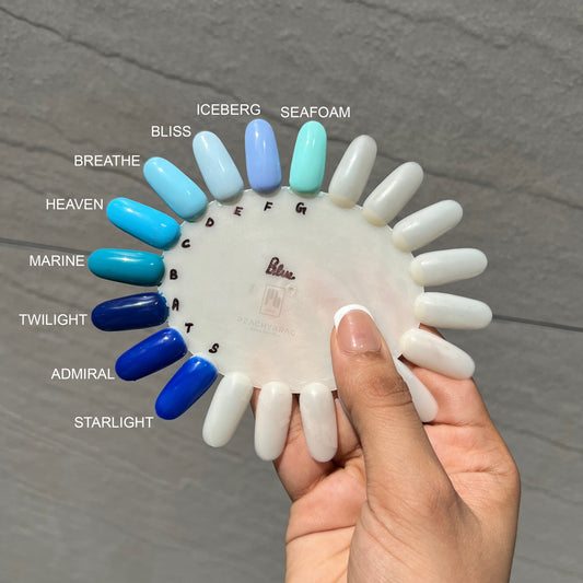 Blue - Solid Press On Nails (Hand)