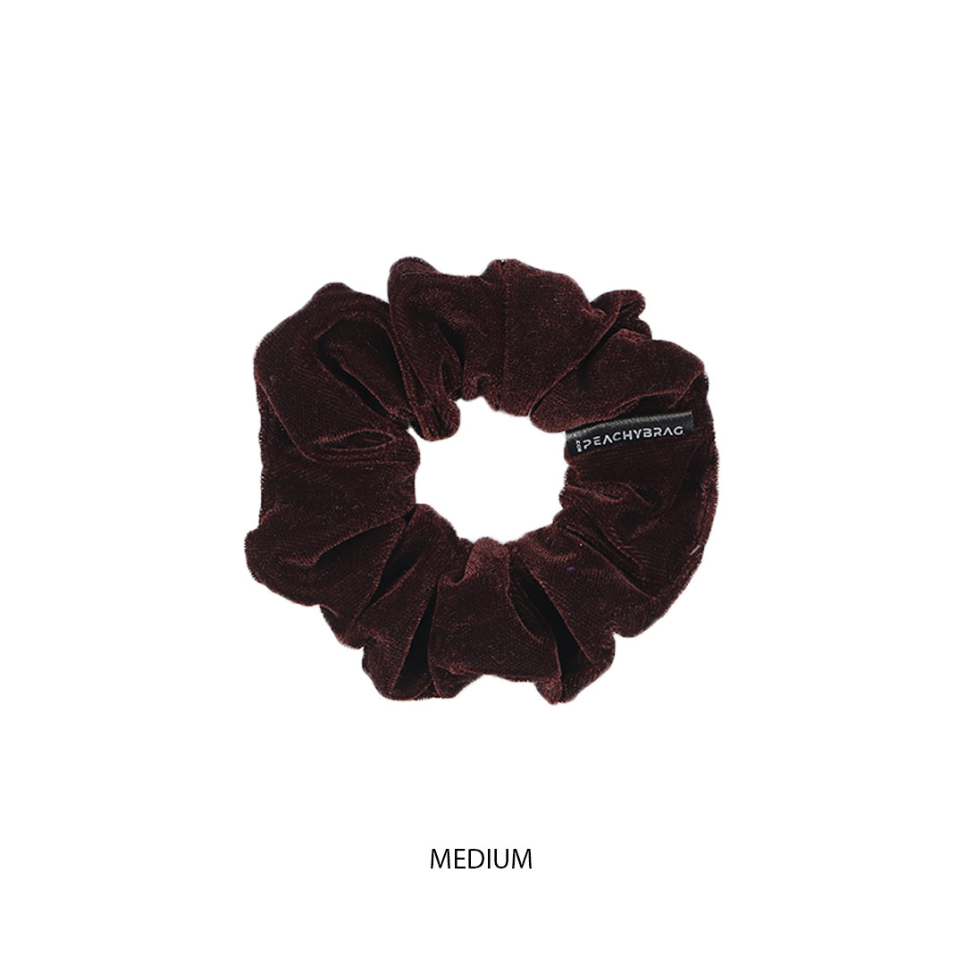 Brown - Velvet Scrunchies (Plain)