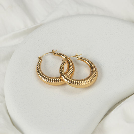 Deep Dash Hoop Earrings