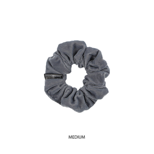 Grey - Velvet Scrunchies (Plain)