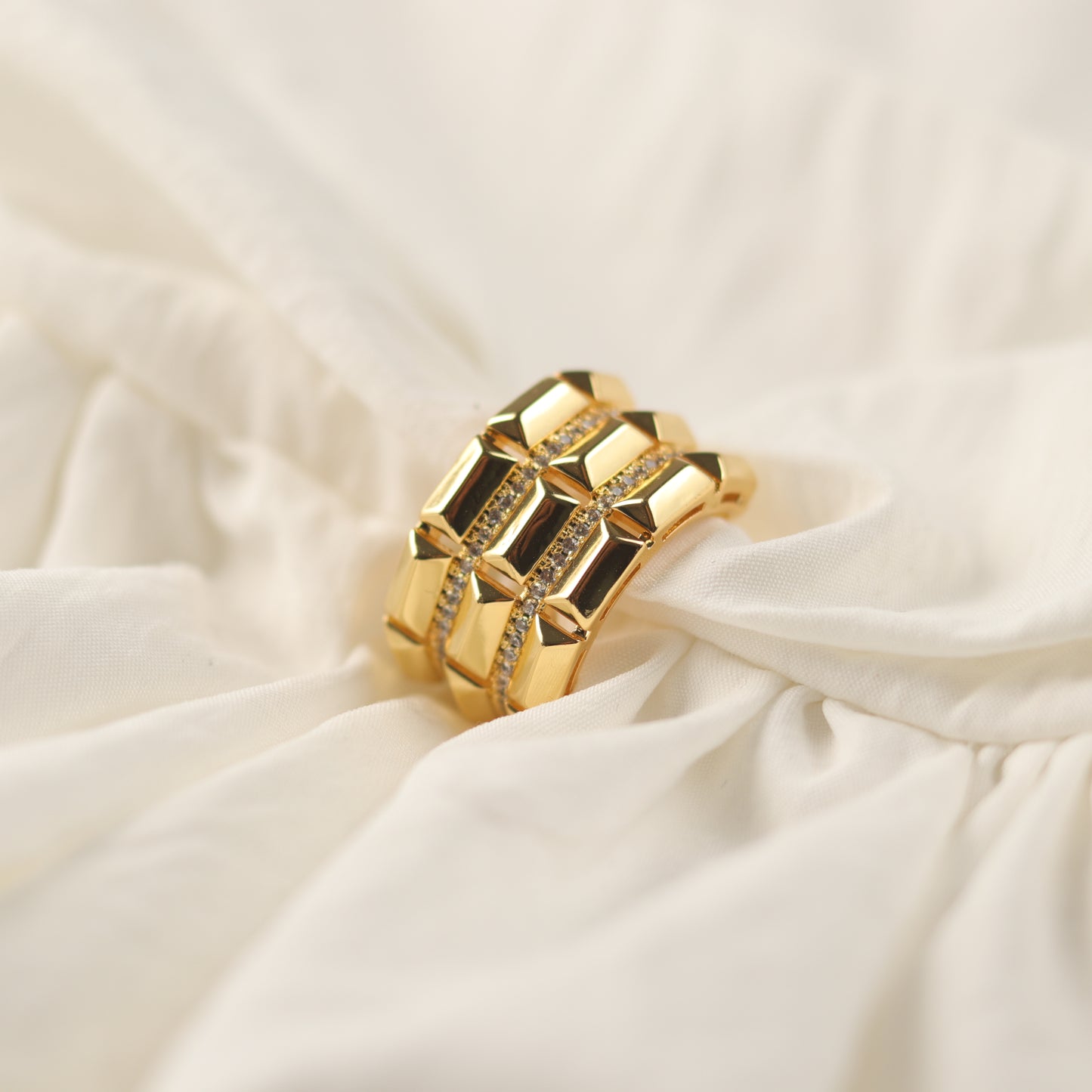 Golden Bars Ring