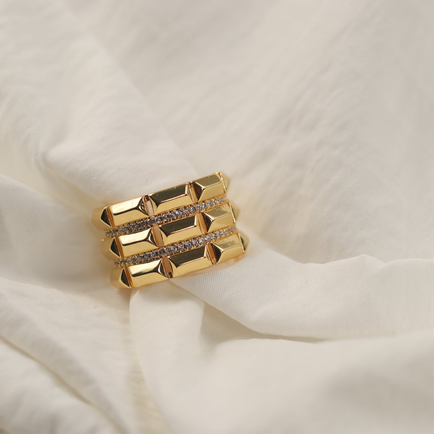 Golden Bars Ring