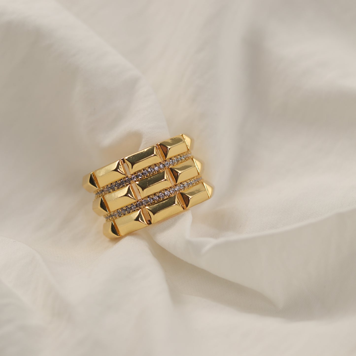 Golden Bars Ring