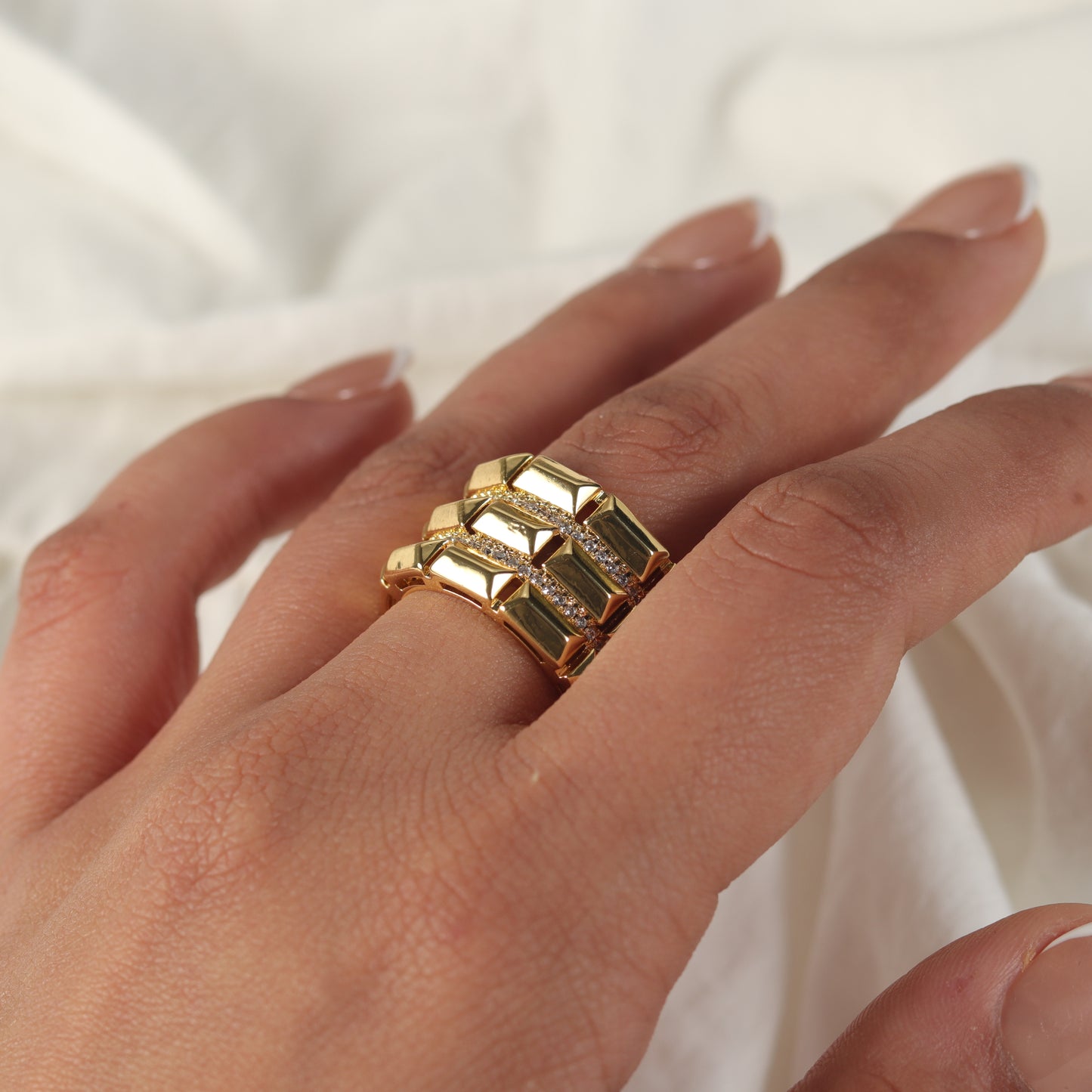 Golden Bars Ring