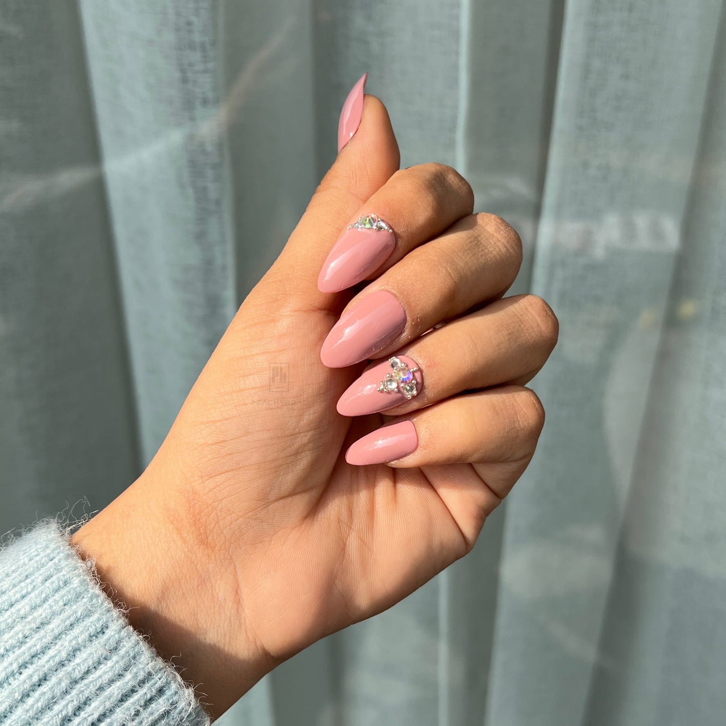 Kohinoor NUDE PINK - 4Designer Press On Nails (Hand)