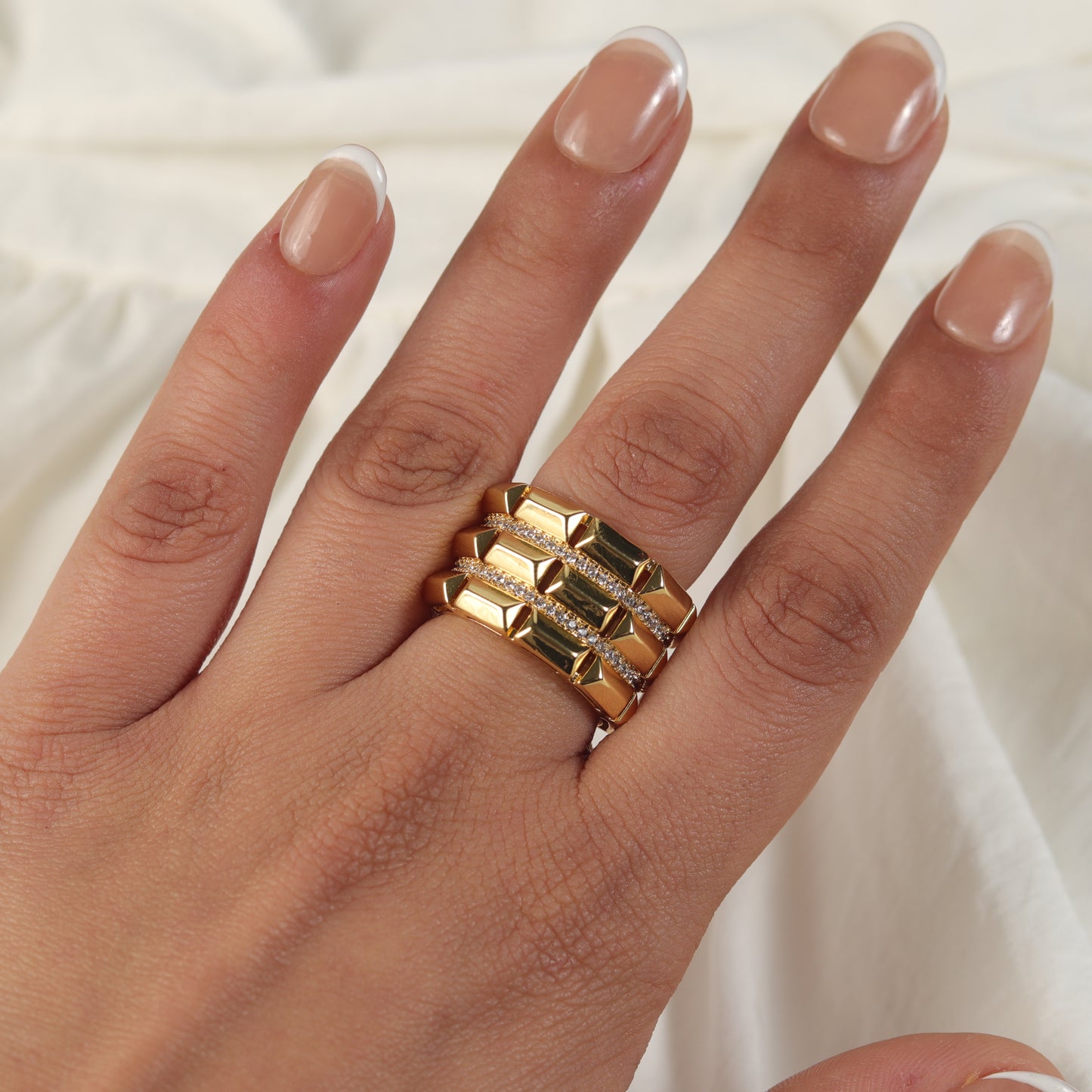 Golden Bars Ring